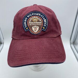 Tommy Hilfiger Maroon Hat Cap Strap-back Classics